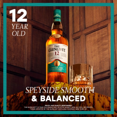 The Glenlivet Aged 12 Years Single Malt Scotch Whisky, 750 ml