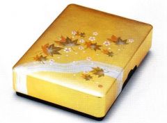 金沢金箔工芸品] 宝生文庫箱～錦花鳥（伝統工芸品）