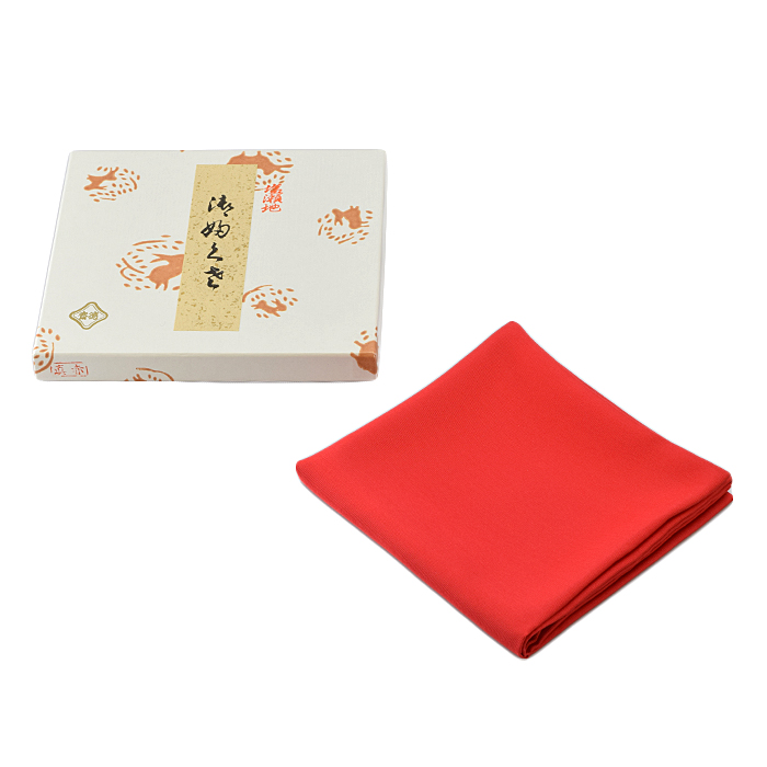 徳斎 ふくさ 帛紗 塩瀬地 極上 朱 表千家 シルク 正絹塩瀬帛紗上 (綺麗