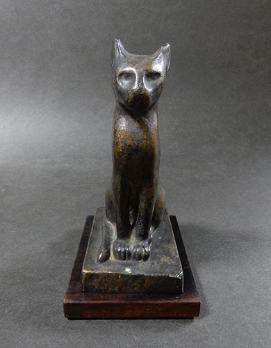 猫】ブロンズ鋳造 33cm ルーヴル美術館工房監修