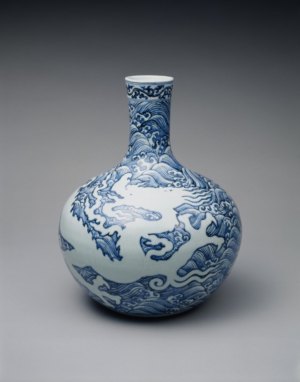 真葛香山 染付龍花瓶 染付大花瓶「東洋の龍」|ドイツの名窯マイセン