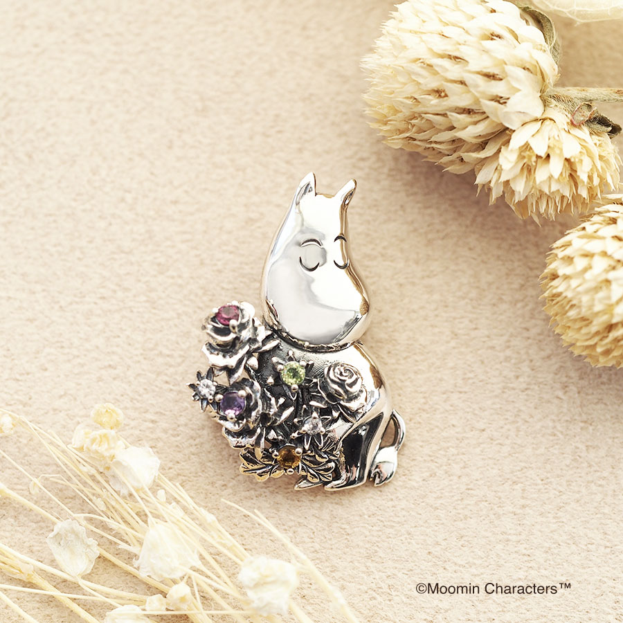 ムーミン ブローチ ストーン付き2個セット