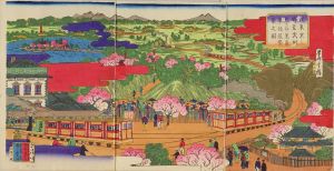 重清 従東京上野至武州 熊谷蒸気機関車往復繁栄之図 | 浮世絵 | 原書房