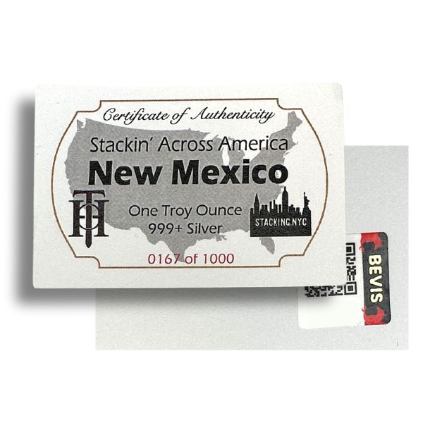 New Mexico Stacking Across America 1 oz Silver Bar - Hero Bullion