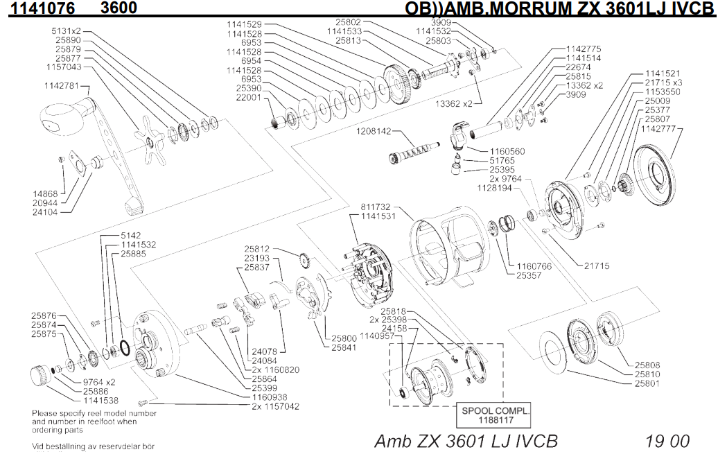 アブ純正お取り寄せパーツ：納期1ヶ月】MORRUM ZX 3601LJ IVCB 製品