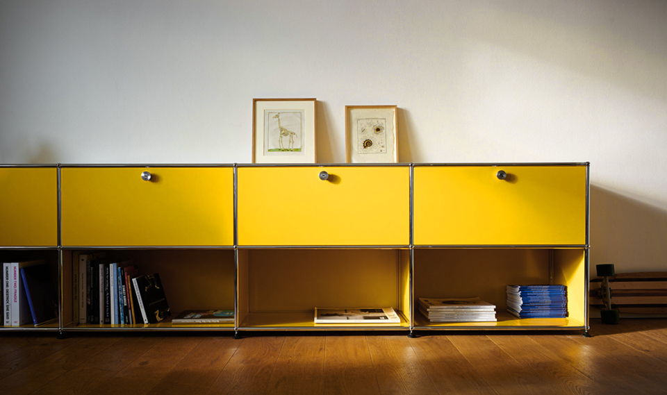 USM Haller USM ハラー サイドテーブル オープンラック イエロー USM