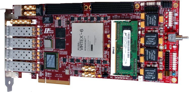 Xilinx Virtex-6 HXT FPGA 8-lane PCI Express board