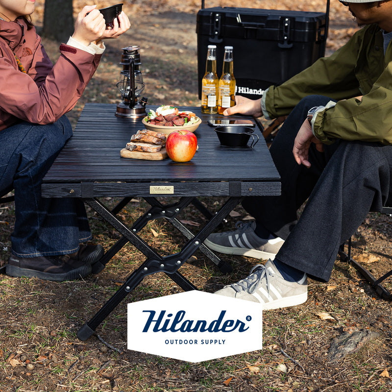 美品)(おまけ付)ハイランダー ウッドロールテーブル 90 Hilander