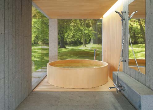 ヒノキ 風呂 五右衛門風呂風 ヒノキ 風呂 五右衛門風呂風