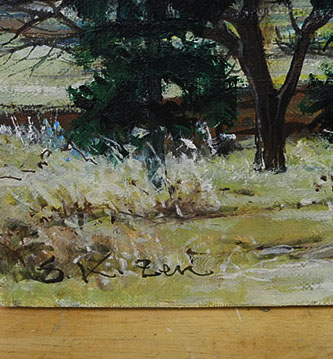 大内田茂士作 つばき林 1968年作 油絵直筆 M50 サイズ 現代作家0820 大