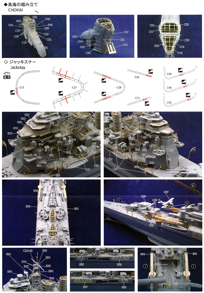 アオシマ 高雄型リテイク版 専用エッチングセット 1/350 アイアン