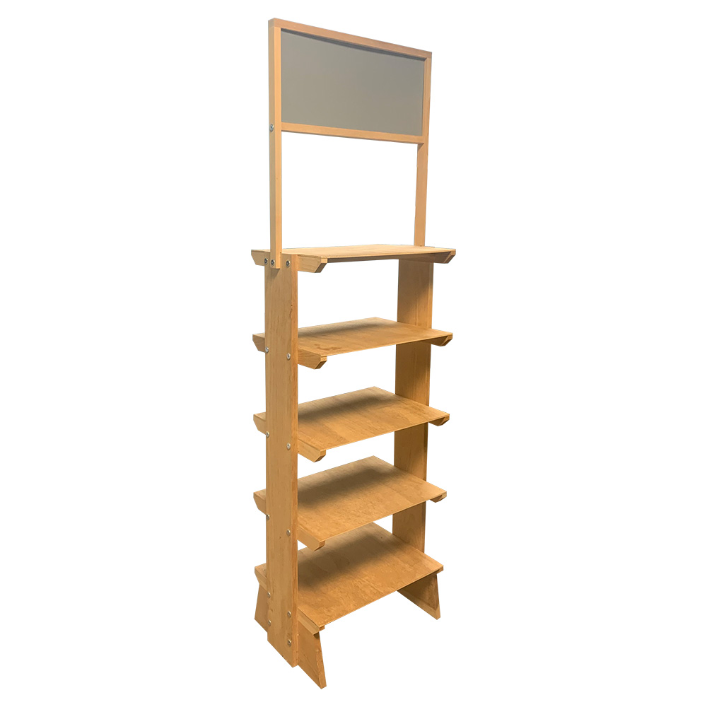 SideBrander Edgeless Shelf 20-Inch Wood Display Rack
