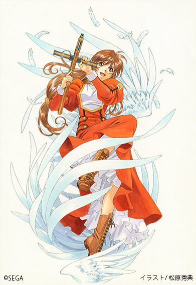 サクラ大戦』キャラクターデザインの松原秀典氏による原画が多数展示