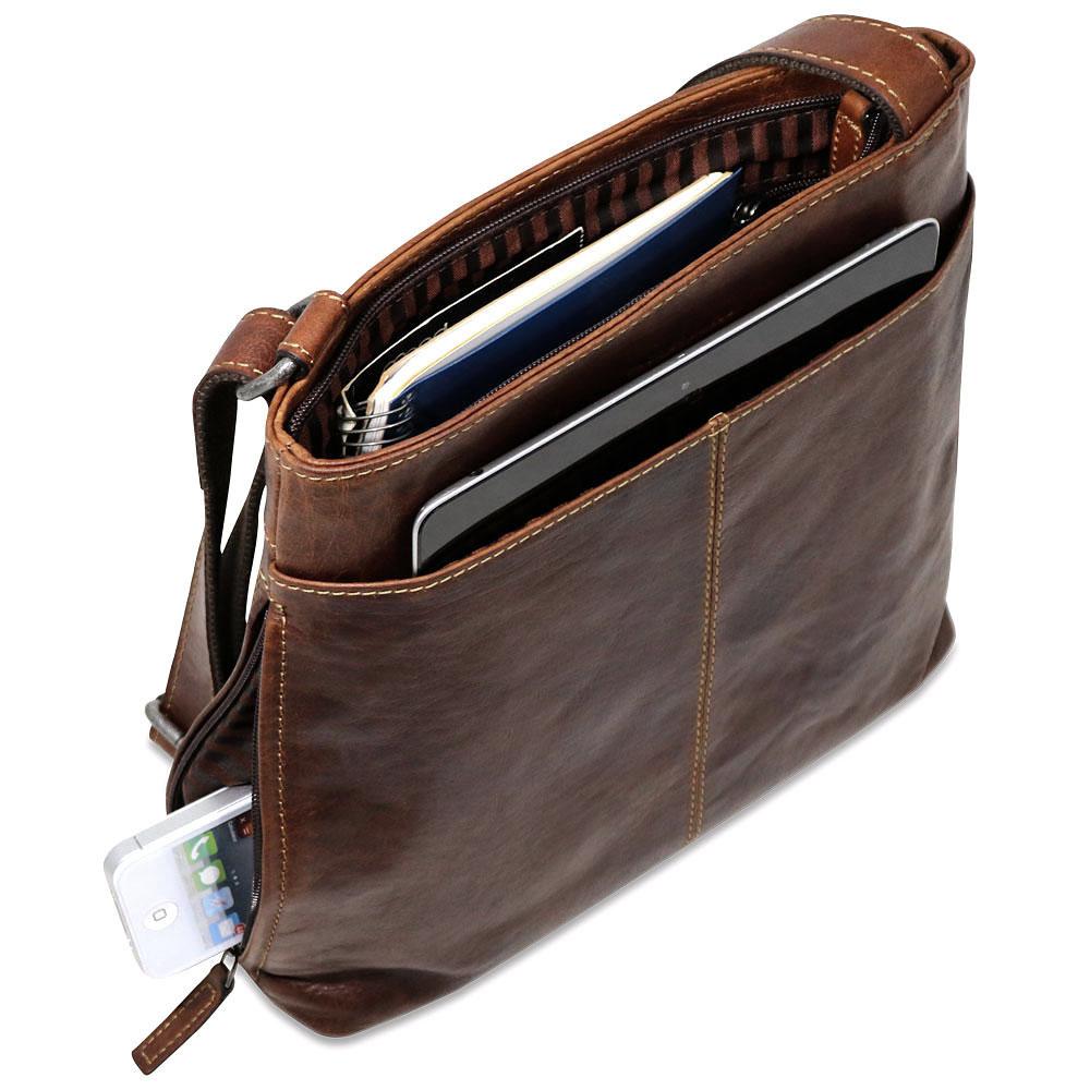 Jack Georges Voyager Small Zippered Crossbody Bag