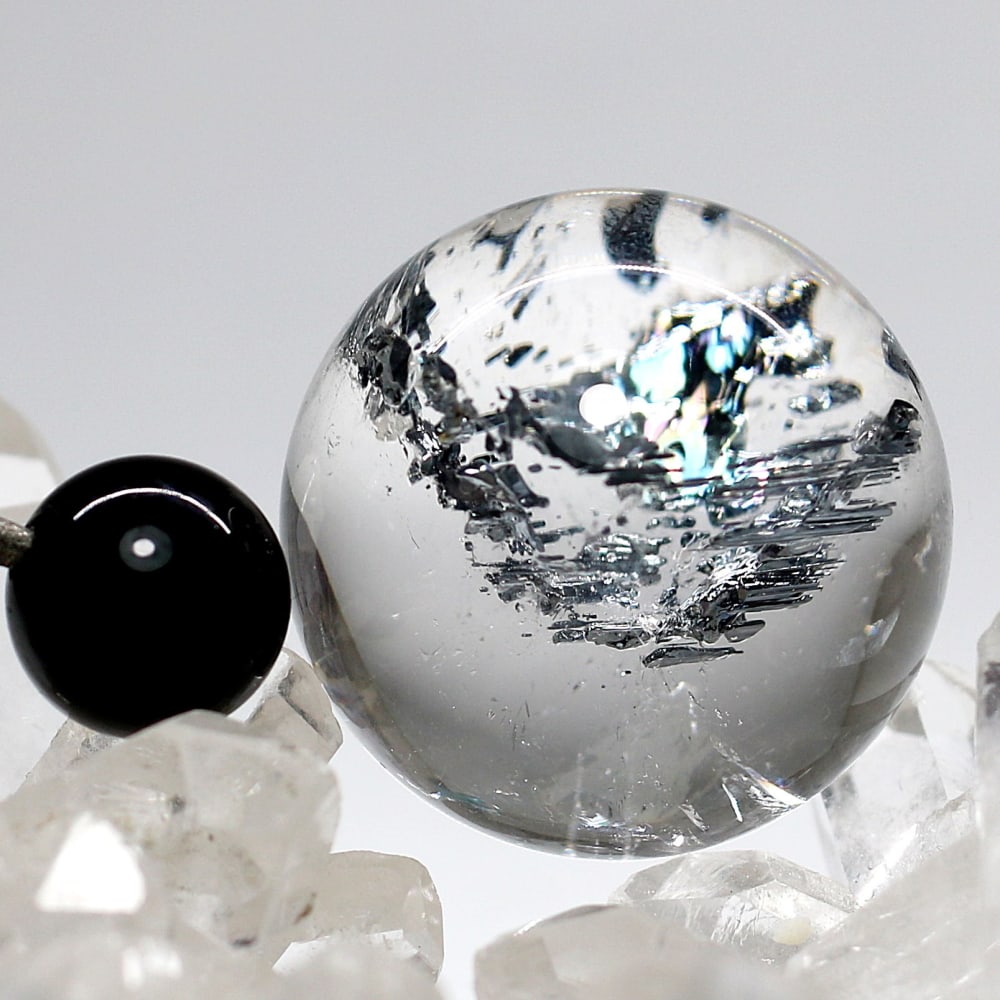 トップクォリティ]ファントムスティブナイトインクォーツ丸玉/スフィア
