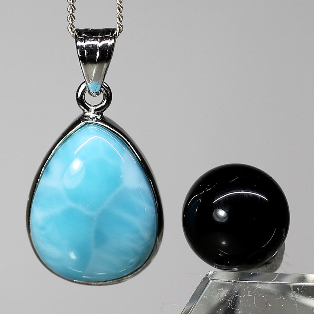 販売 天然石パワーストーンラリマーペンダントトップ シルバー925