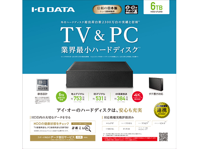 K523 IO DATA 外付けHDD HDCZ-UT4KC IODATE 外付けHDD 4TB(HDCZ-UT4KC