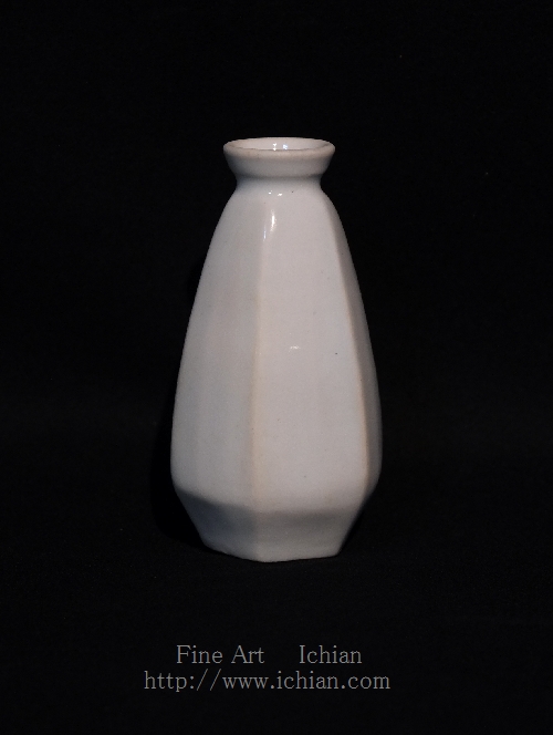 李朝面取瓢形徳利 白磁面取徳利李朝中期18世紀