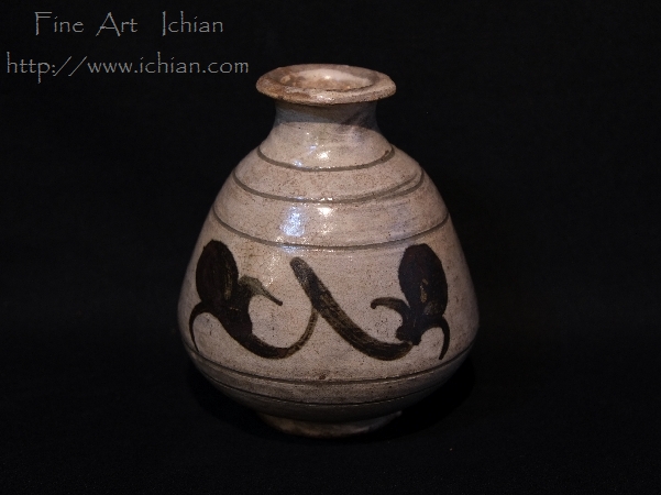 李朝 粉青沙器 徳利 高さ25㎝ 李朝 粉青沙