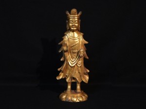 コレクション品 木彫金彩色 蓮台 仏教美術 仏像台座 時代物 骨董 一点