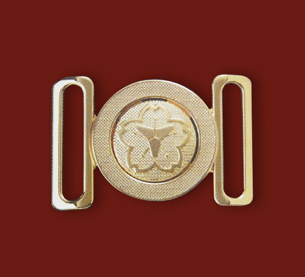 ▽Cc左1077 当時物 戦前 消防組 消防団 布製 ベルト 桜マーク 【公式通販】