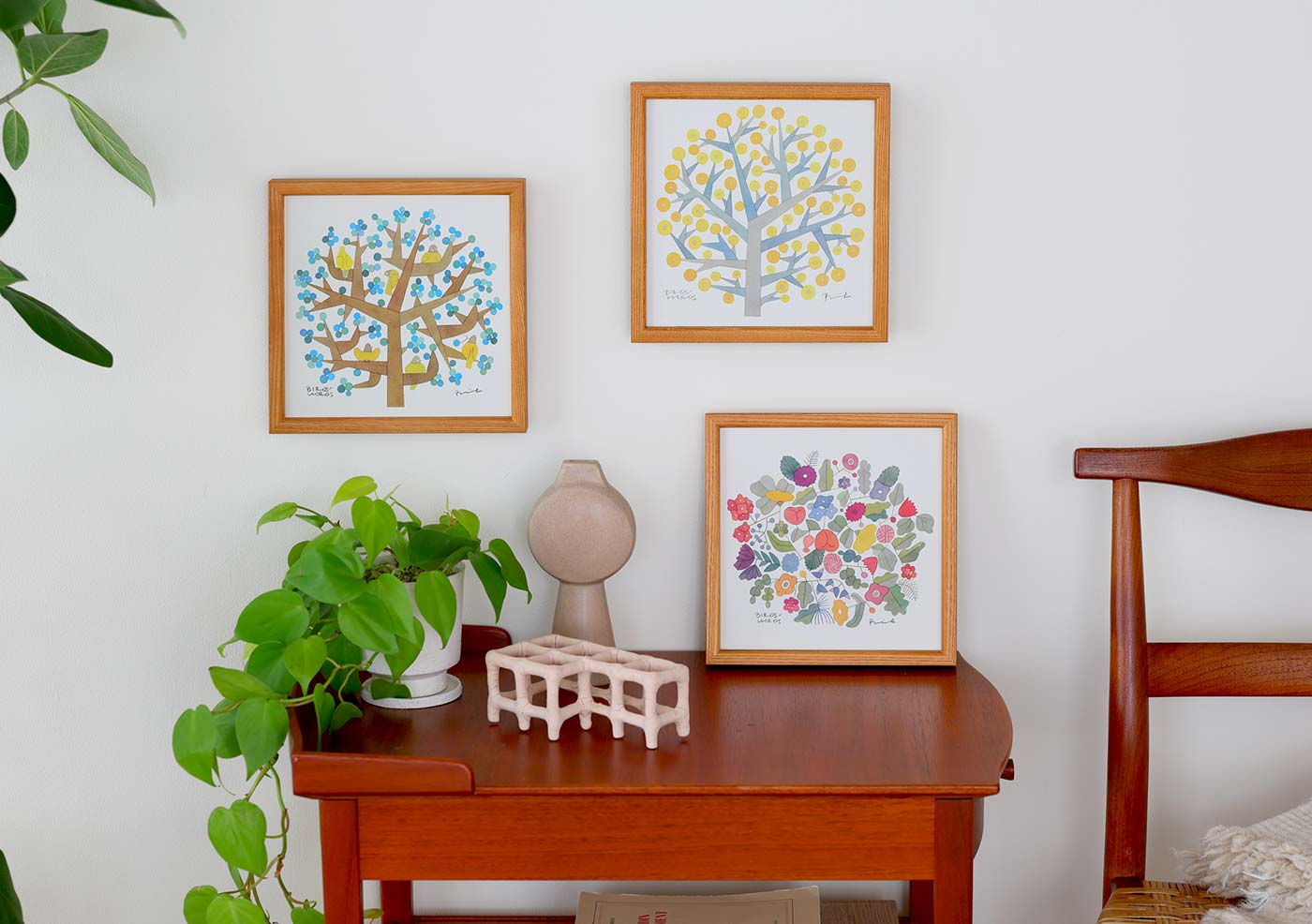 BIRDS' WORDS バーズワーズ ウッワ IDEE イデー 額装 BIRDS' WORDS