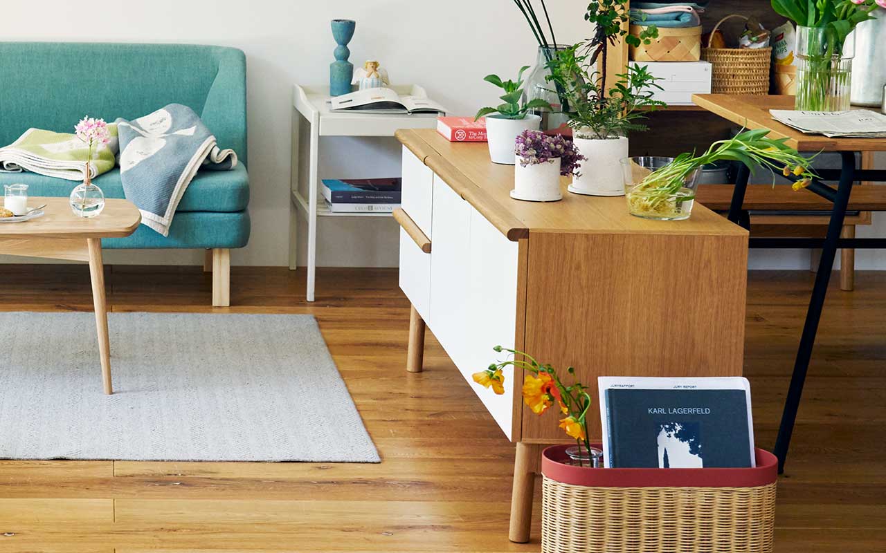 IDEE イデー STILT SIDEBOARD S スティルト ナラ材 ホワイト サイド