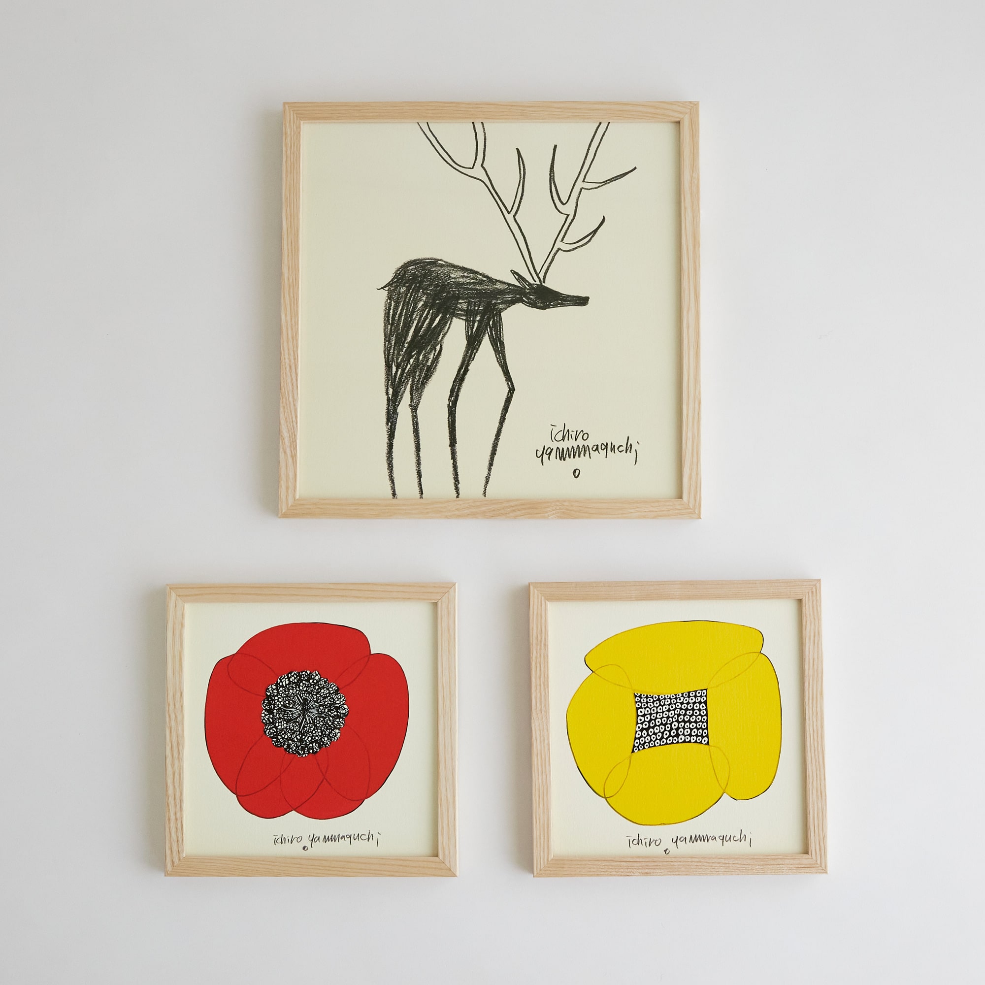 IDEE 山口一郎 「HANA・yellow ・no.1」 山口一郎 IDEE 無印 木製