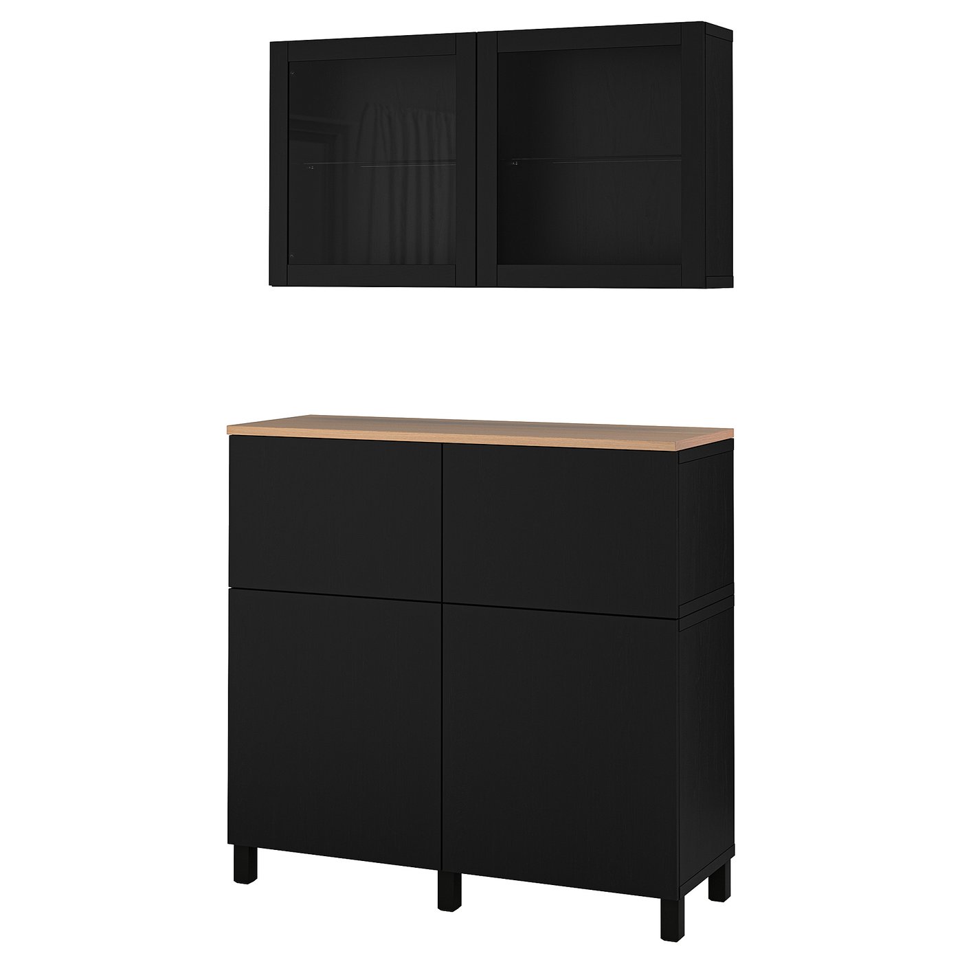 IKEA BESTA ベストー 木製チェスト 6引き出し 黒 IKEA BESTA ベストー