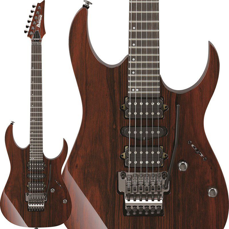 新品弦張替済】Ibanez エレキギター RG フロイドローズ/トラ杢 新品弦張
