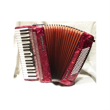 赤い37鍵アコーディオン ケース付き 赤い37鍵アコーディオン ケース
