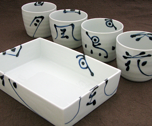 染付花鳥扁壺 染付花鳥扁壺 染付花鳥扁壺 染付花鳥扁壺