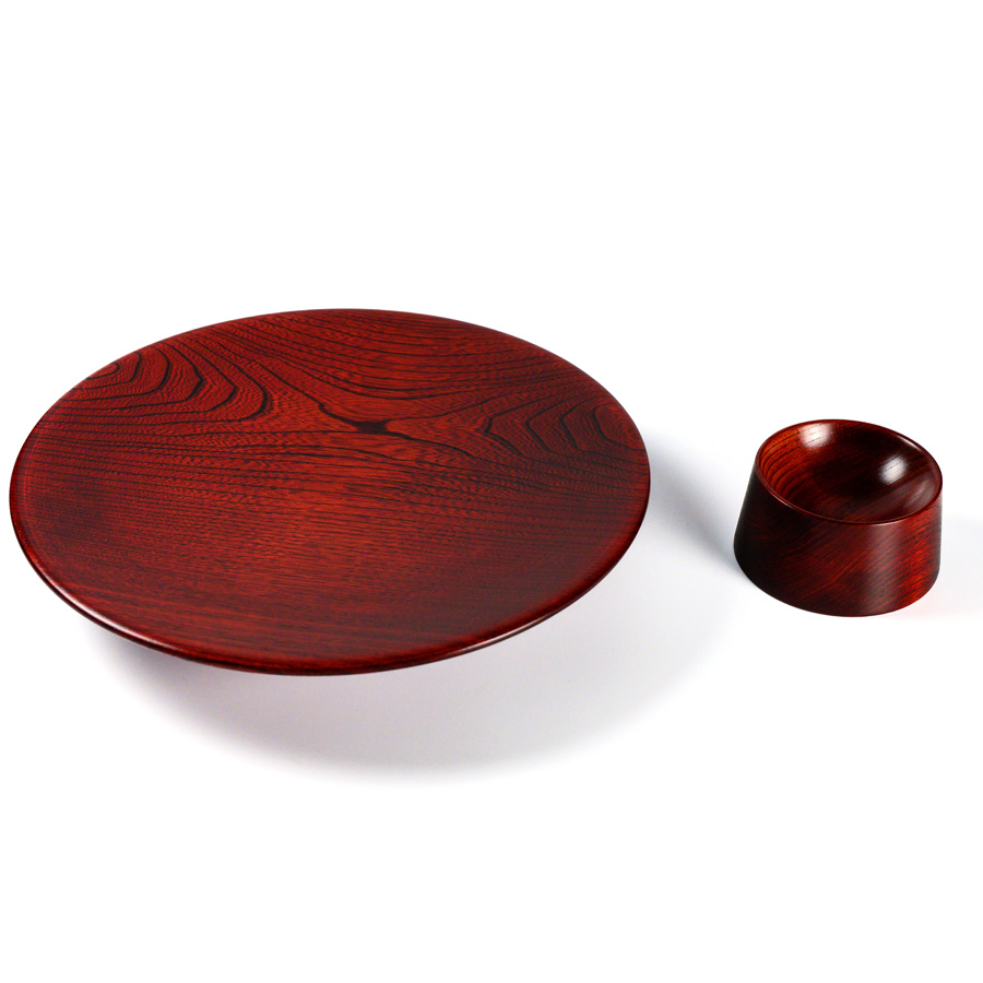 高坏盛器 樹々 赤スリ/黒スリ 漆器の井助