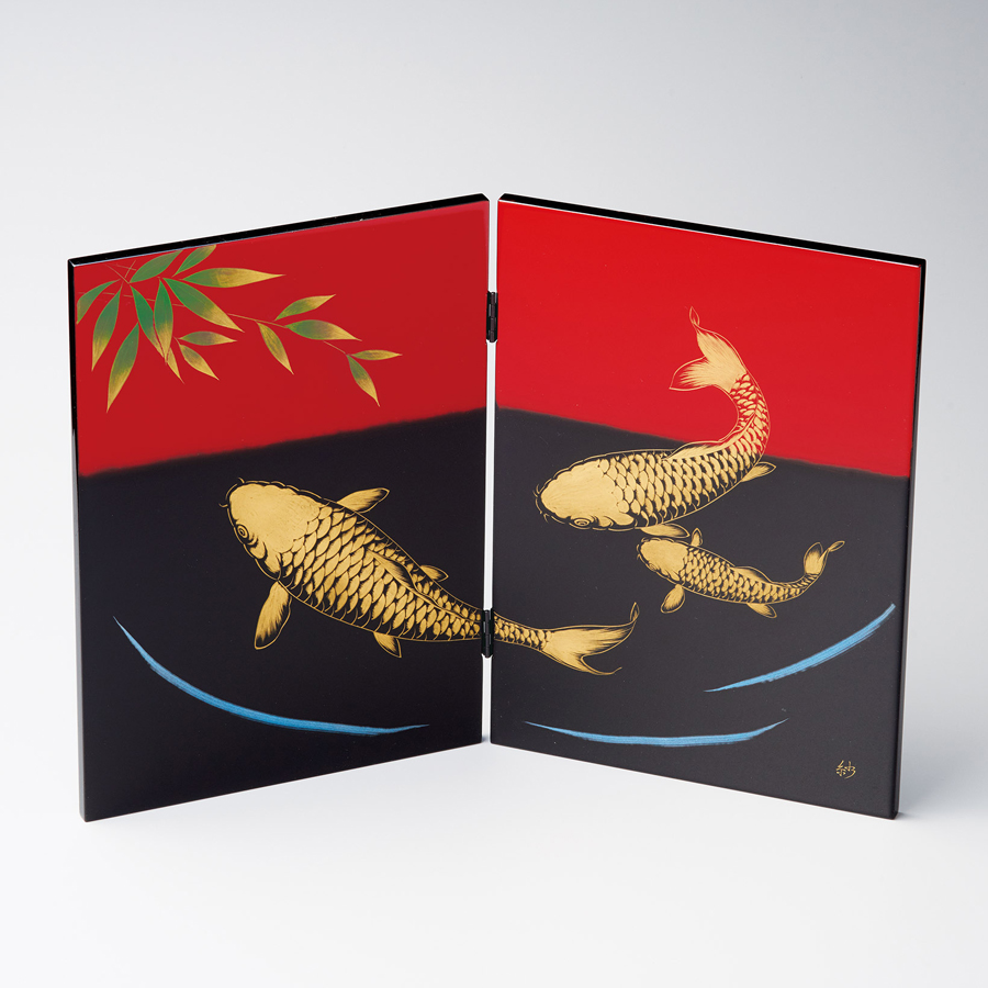 鶴の香合 朱塗り金 【公式通販】