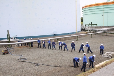 むつ小川原国家石油備蓄基地における陸上防災訓練の実施について