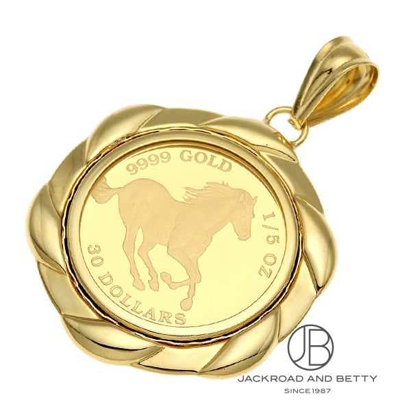 K24 純金ツバル ホース 1/5オンス コイン ペンダントトップ[] Pure