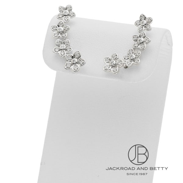 ワイルドフラワー プティ パヴェ ダイヤモンド イヤークライマー