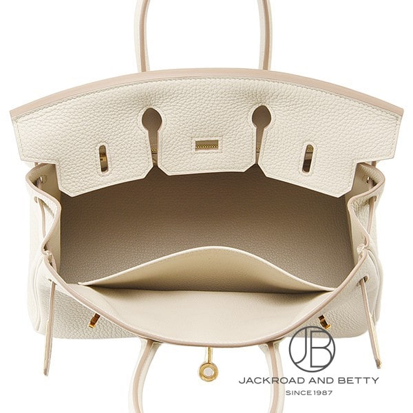 バーキン25 ヘリンボーン柄 ベージュ巾着袋｜□美品□ HERMES エルメス