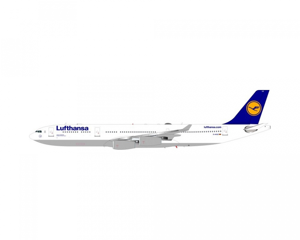 www.JetCollector.com: JFOX LUFTHANSA A340-300 W/STAND D-AIGZ 1:200
