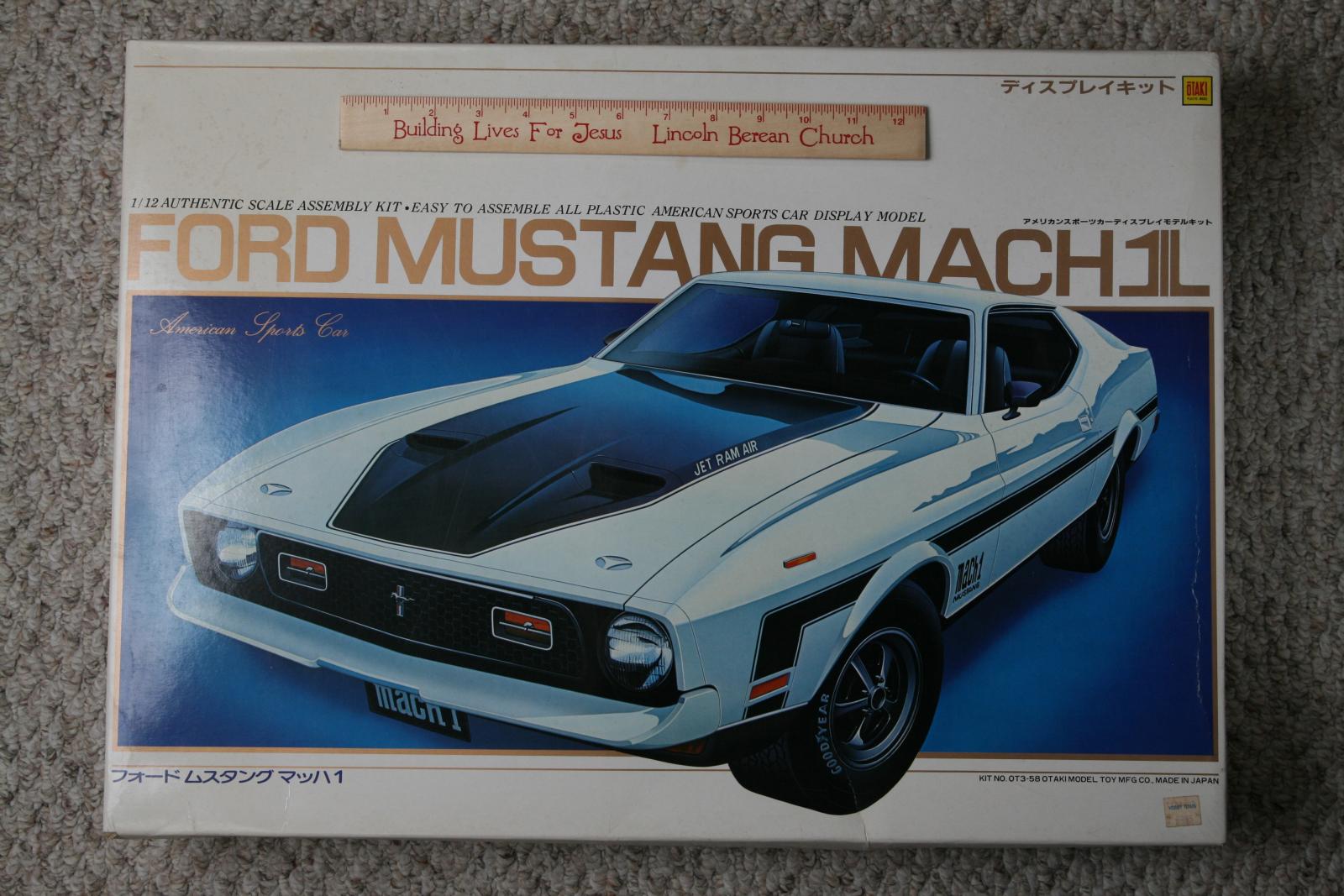 1/12 scale Otaki Mustang Plastic Model