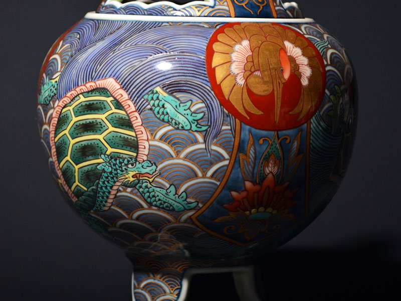 九谷焼ꕤ伊万里ꕤ香炉ꕤ大秀作ꕤ未使用 【公式通販】