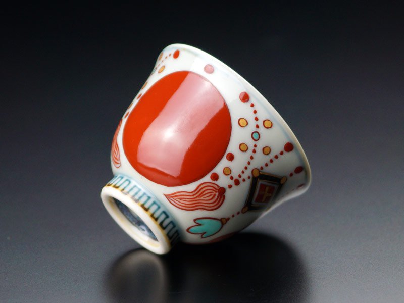 献上手染錦 お鉢 伊万里焼 福右衛門 鉢 茶道具 菓子鉢 鶴 縁起 寿 金