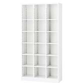 SBKW-18 生興 オープン書庫3列6段 ホワイト 幅900×奥行350×高さ1800mm