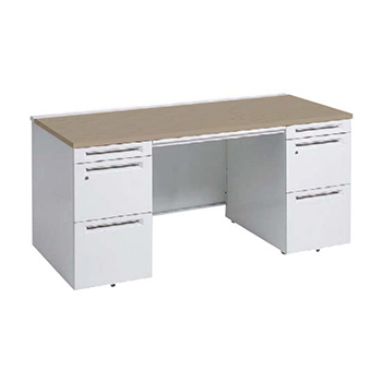 3V0SAG-MK28 オカムラ アドバンス 両袖机1500幅 本体ホワイト 天板