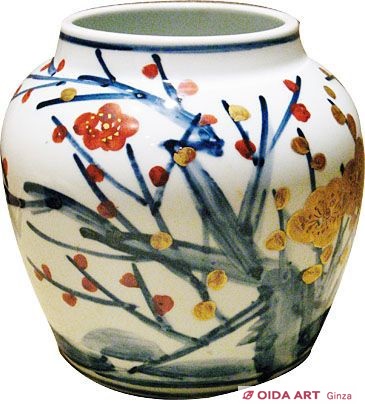 近藤悠三 金彩梅花瓶 | 絵画など美術品の販売と買取 | 東京・銀座 おい