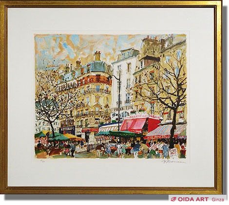 画家 鈴木 康雄 パリの風景 3号 水彩 画家 鈴木 康雄 パリの風景 3