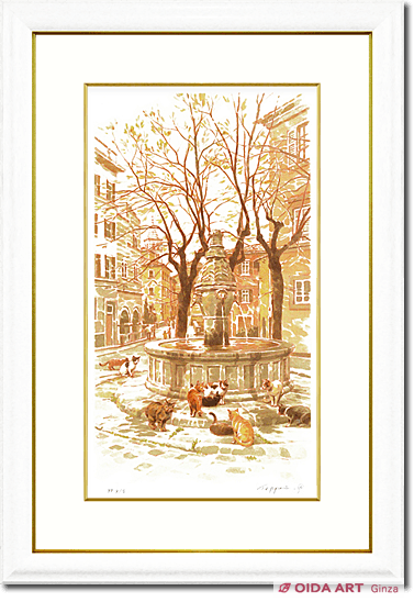 笹倉鉄平 旧市街の猫たち | 絵画など美術品の販売と買取 | 東京・銀座