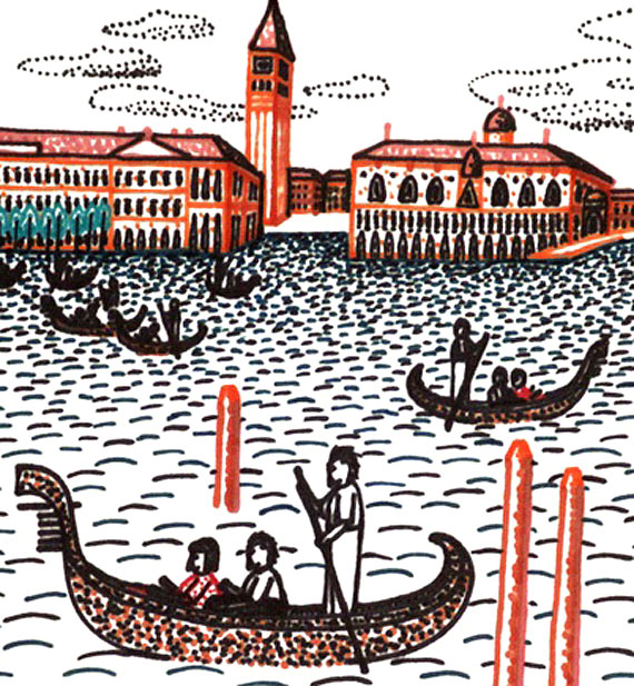 山下清 ベニスのゴンドラ風景（2） | 絵画など美術品の販売と買取