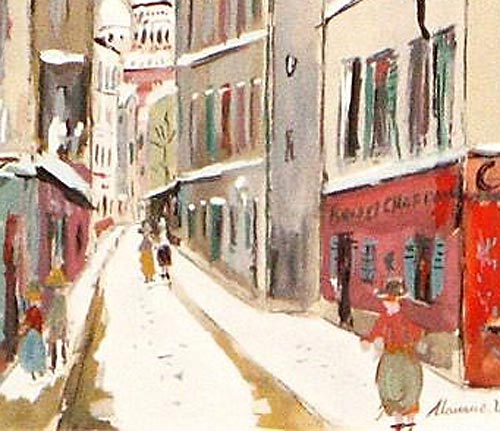 ユトリロ 霊感の村より「サン・リュスティック通り」 | 絵画など美術品