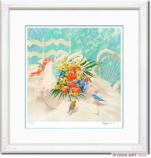 笹倉鉄平 散歩の時間に ジクレー 直筆サイン右下 裏面も綺麗 笹倉鉄平